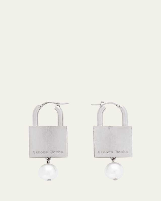 Pearly Padlock Earrings